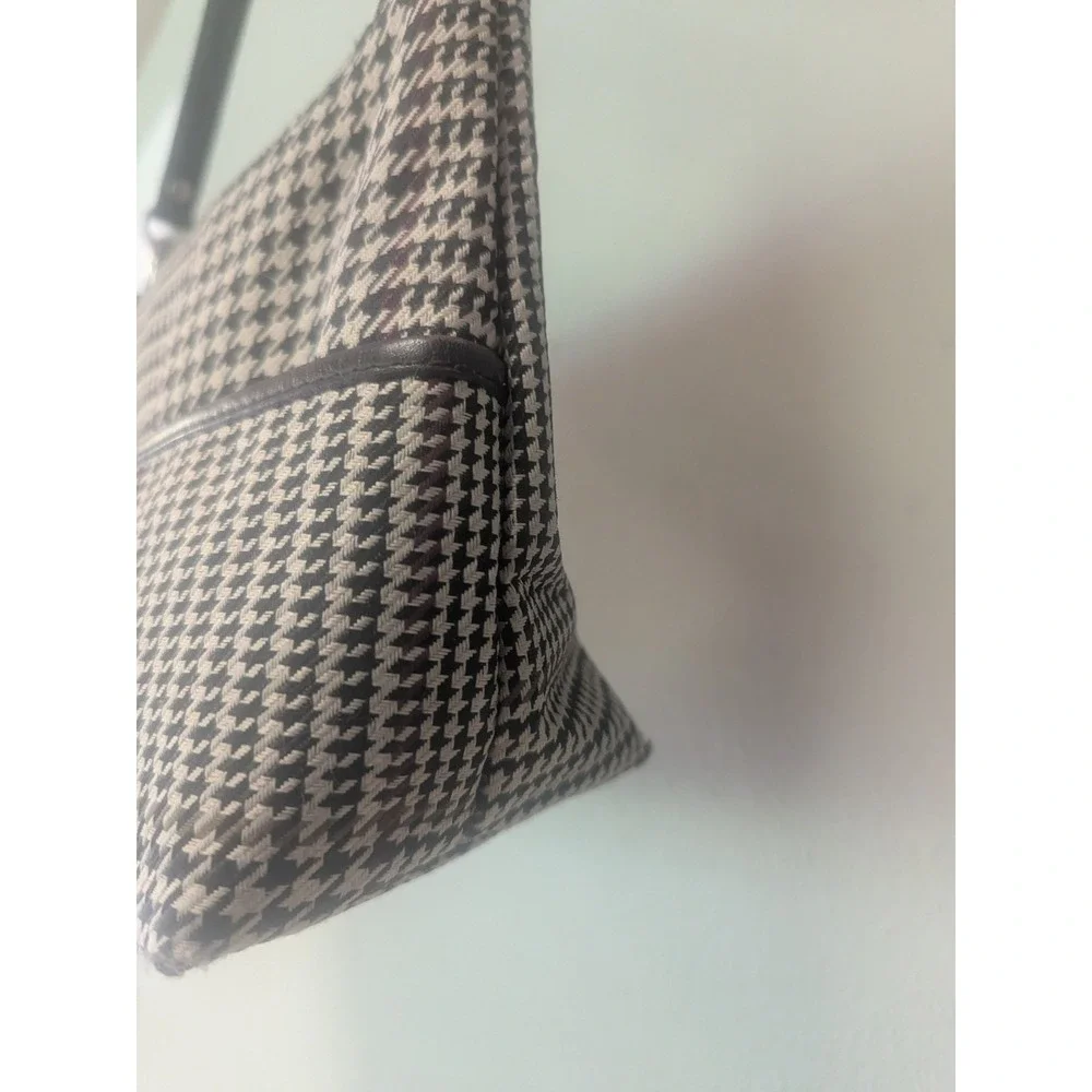 Ralph Lauren Plaid Houndstooth Small Shoulder Bag Purse Baguette Hobo Y2K Style